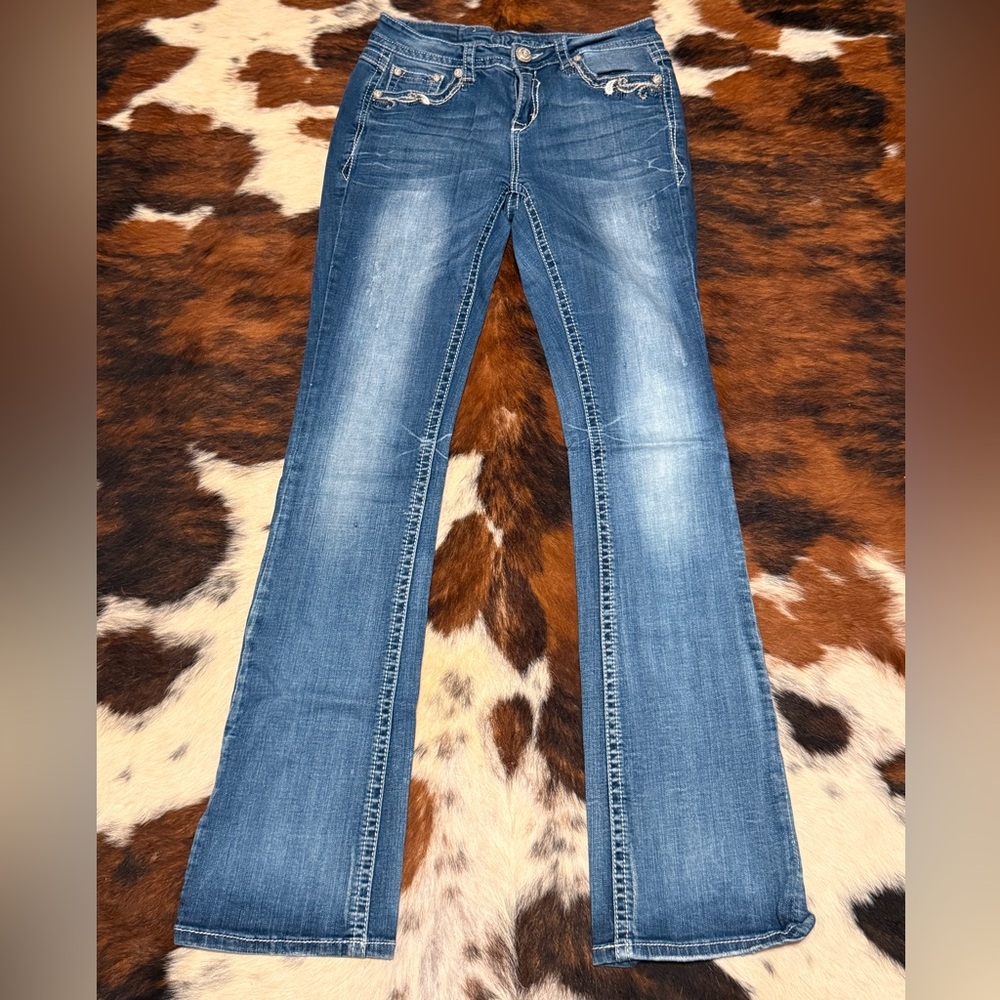 Grace in LA Blue Flare & Wide Leg Jeans